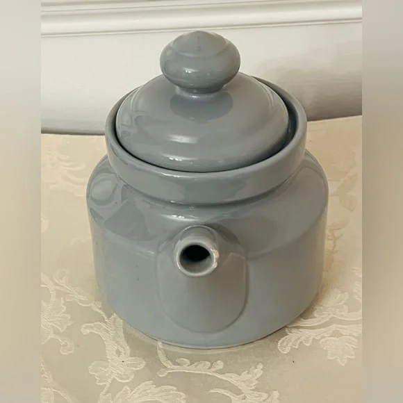 Vintage Cottagecore Waechtersbach West Germany Gray Stoneware Large Teapot - Picture 4 of 14